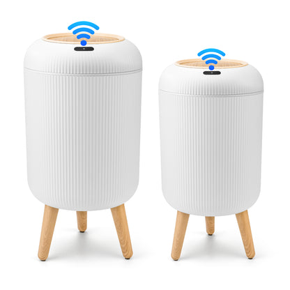 TG6212 Cylinder Intelligent Garbage Can Set (10L+12L) White