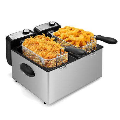 130DL dual pot electric fryer