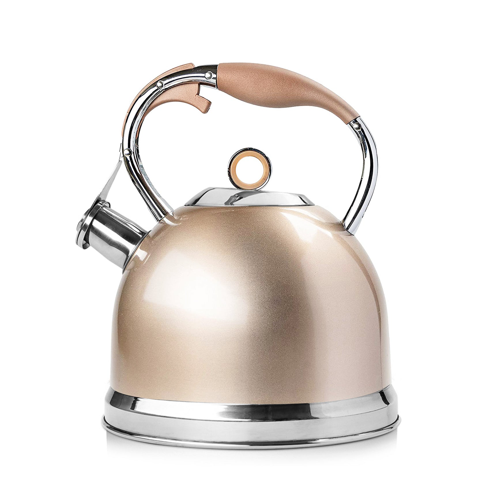 3L Gas Stove/Induction Cooker Whistle Kettle-Swan Kettle Champagne