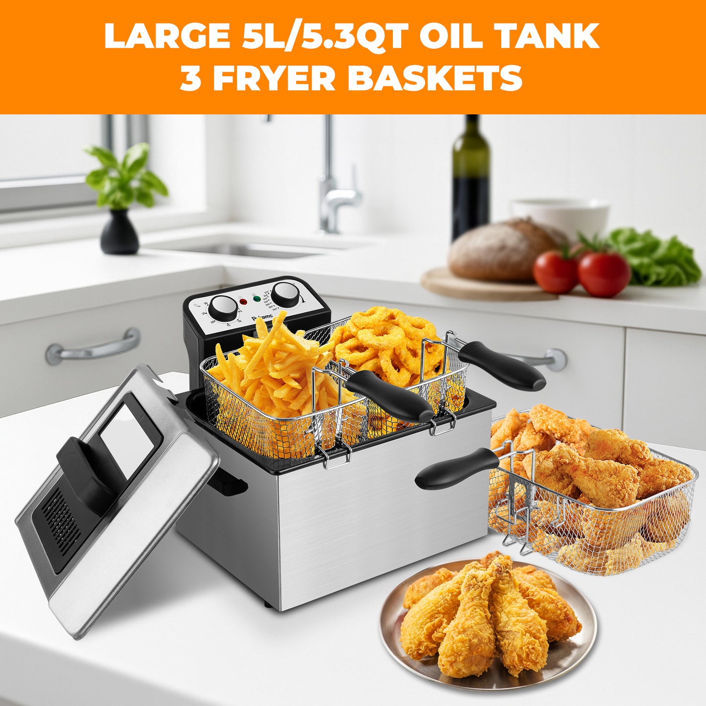 TSAF40DH dual pot electric fryer