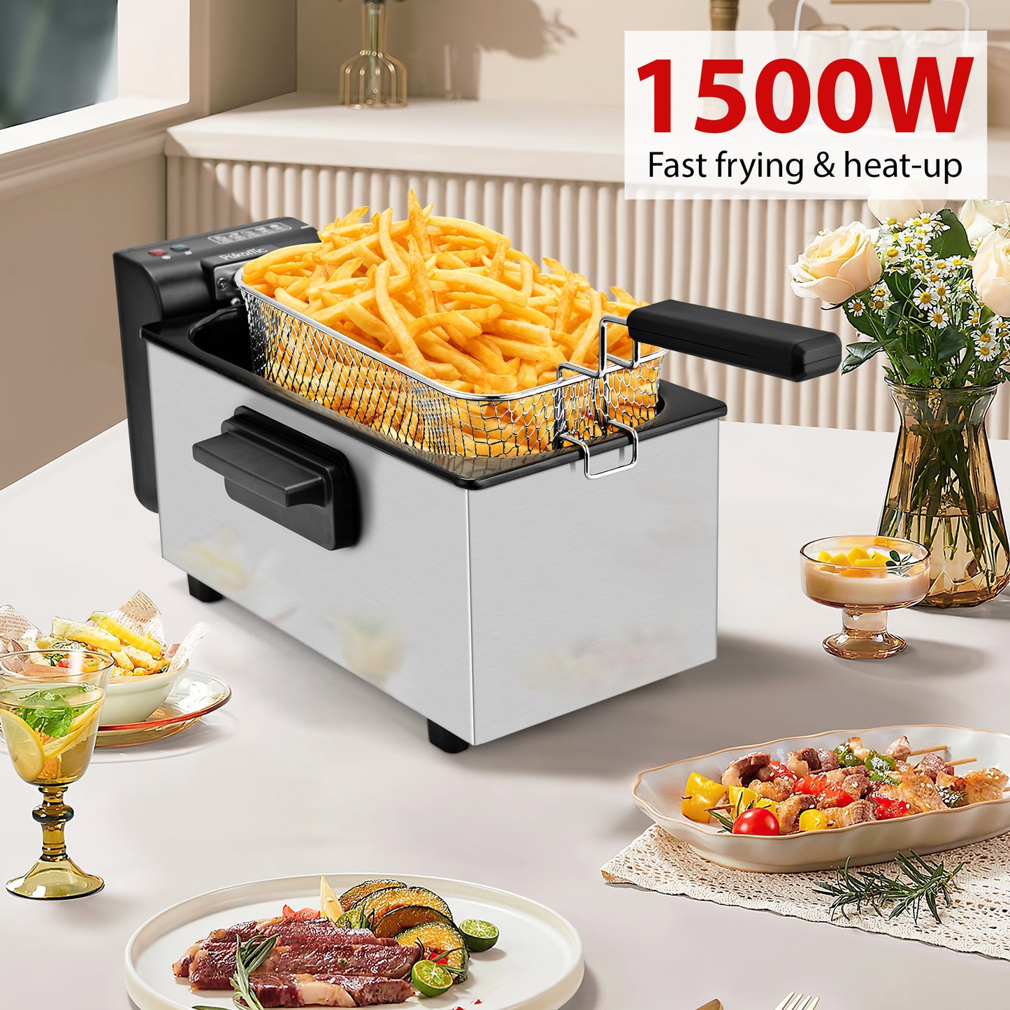 MMF635S1-1 deep fryer 3L silver