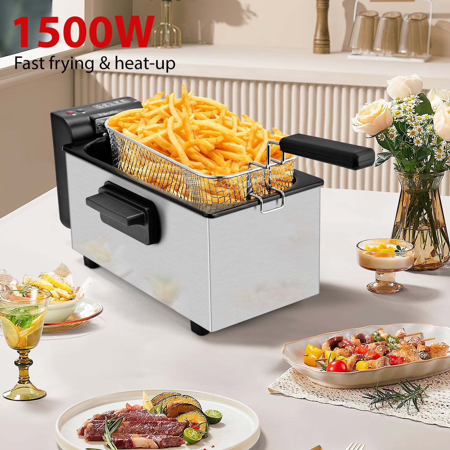 MMF635S1-1 deep fryer 3L silver