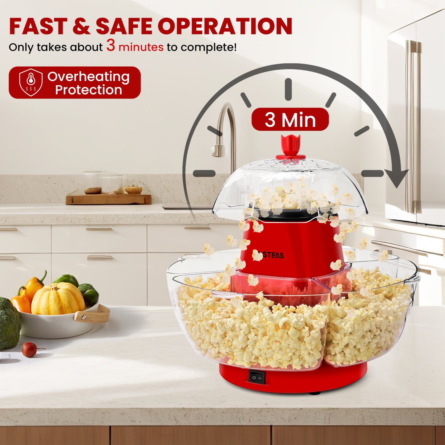 MY-B027 Popcorn Maker Red