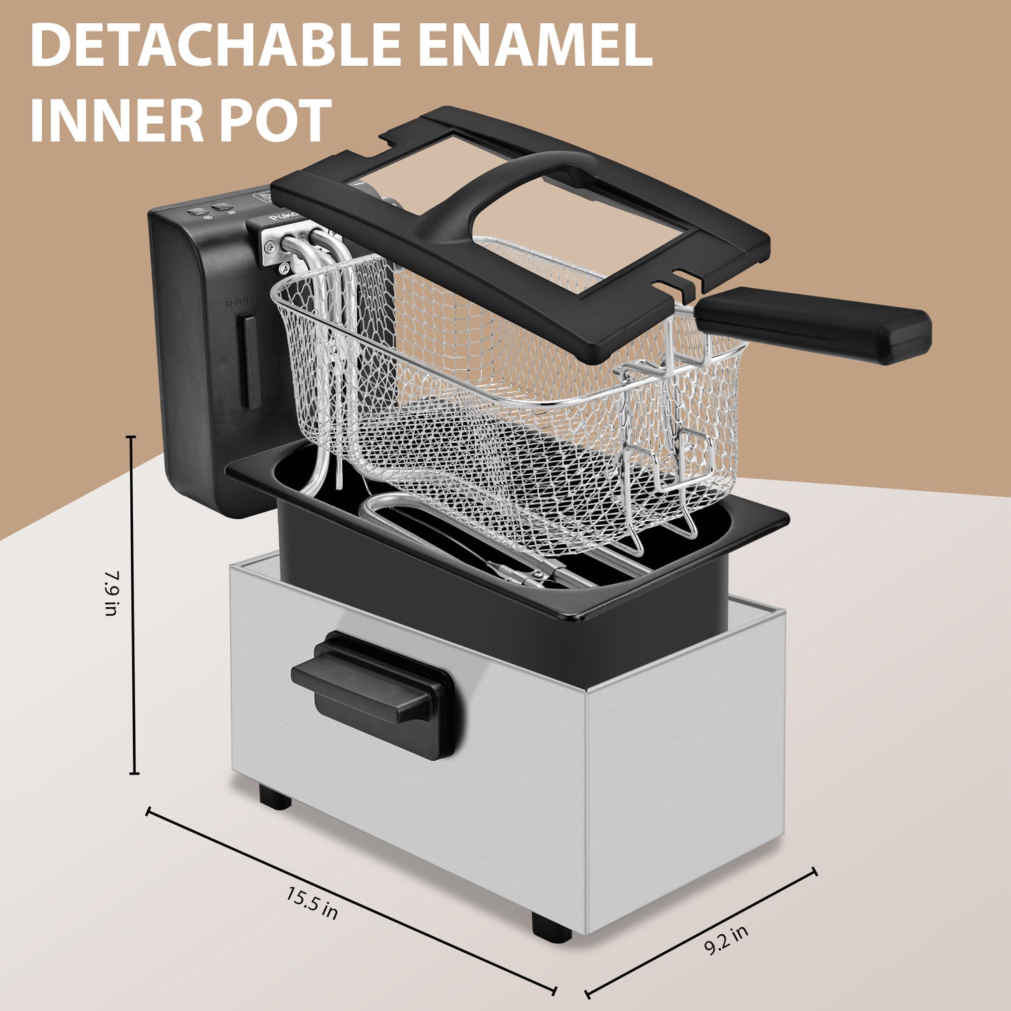 MMF635S1-1 deep fryer 3L silver