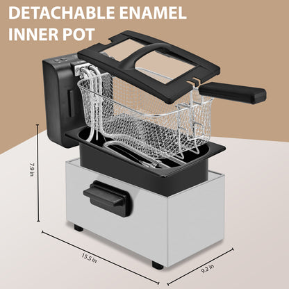 MMF635S1-1 deep fryer 3L silver