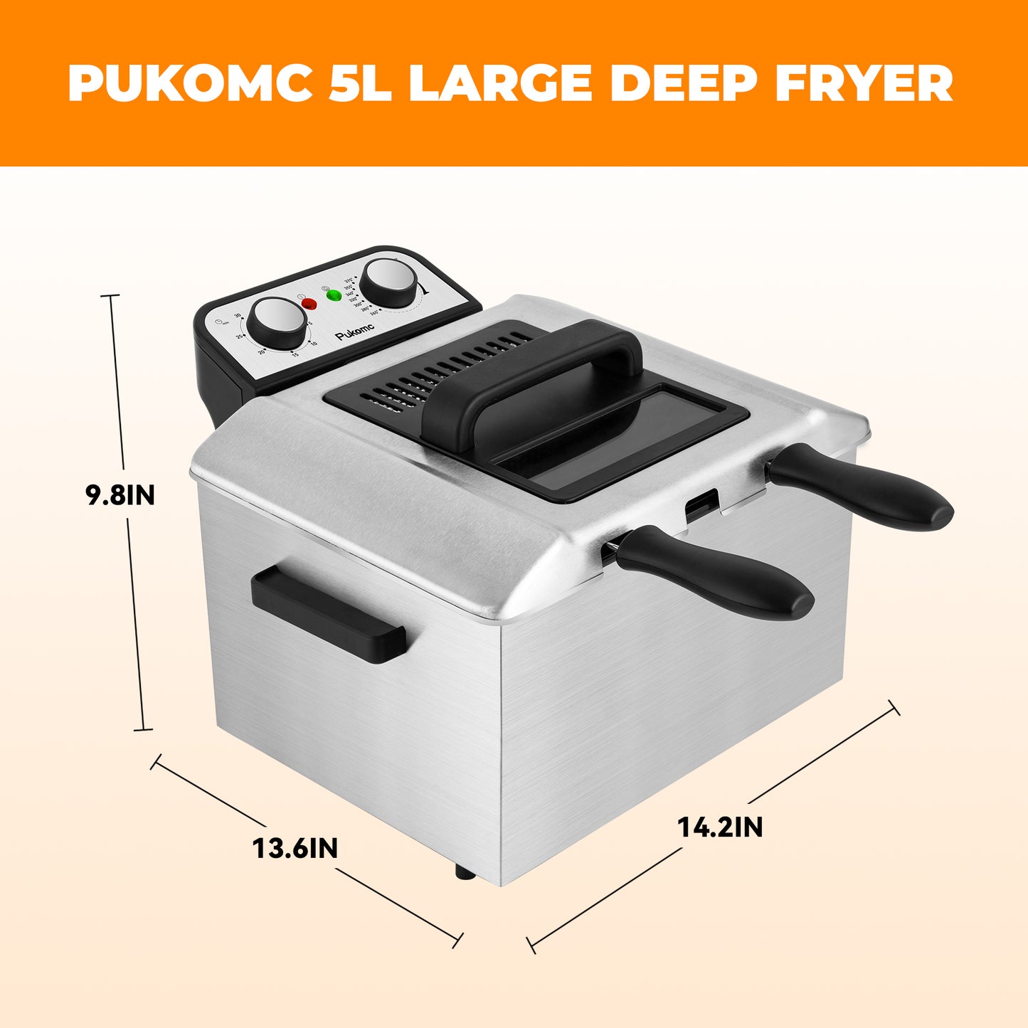 TSAF40DH dual pot electric fryer