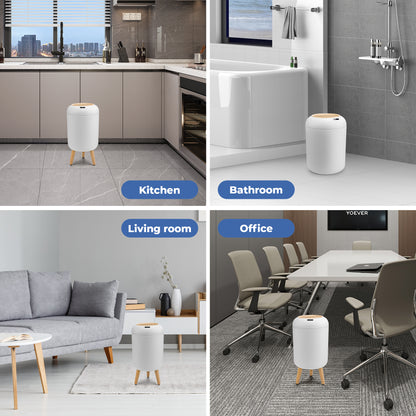 TG6212 Cylinder Intelligent Garbage Can Set (10L+12L) White