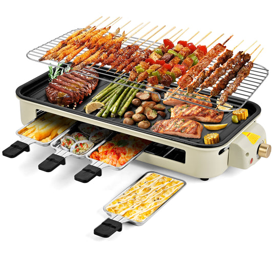 Smokeless Indoor Electric Grill with Removable Extra-Large Plate
