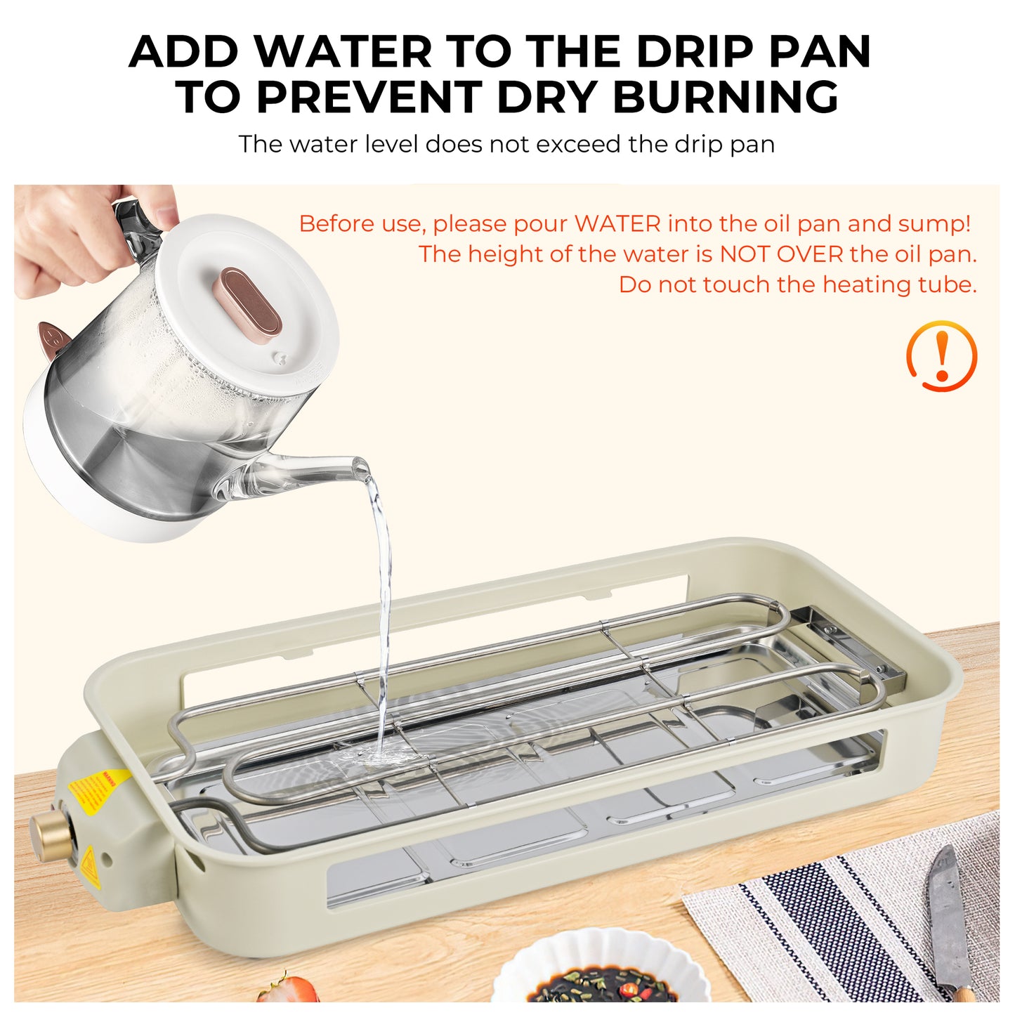 Smokeless Indoor Electric Grill with Removable Extra-Large Plate