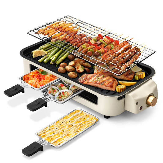 Smokeless Indoor Electric Grill with Removable Plate