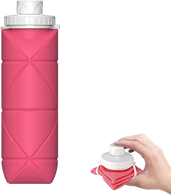 Leakproof Reusable Silicone Water Bottle: Collapsible, Lightweight & Durable for Gym, Camping, Travel