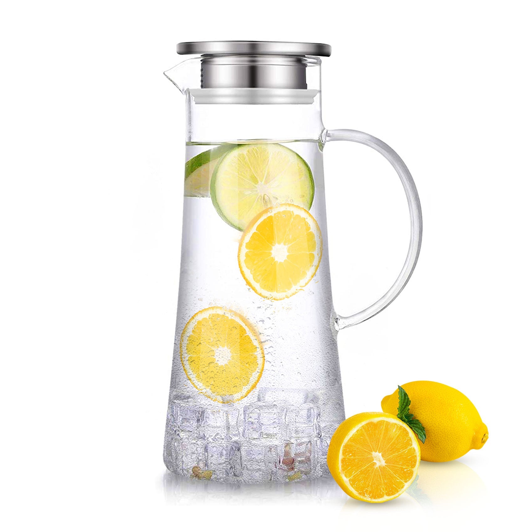 1.5 Liters 51oz Glass Pitcher With Lid