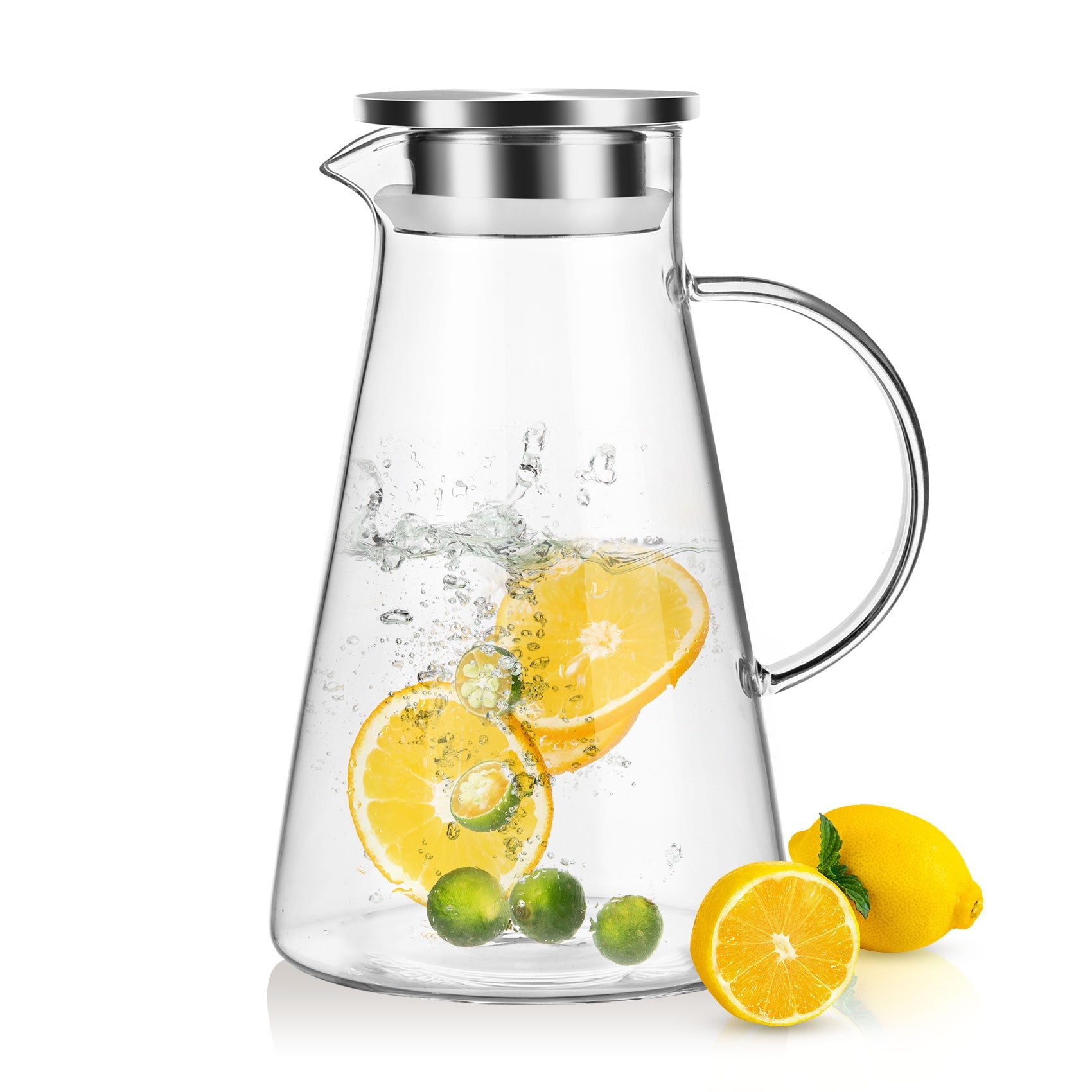 2 Liters 68oz Glass Pitcher With Lid