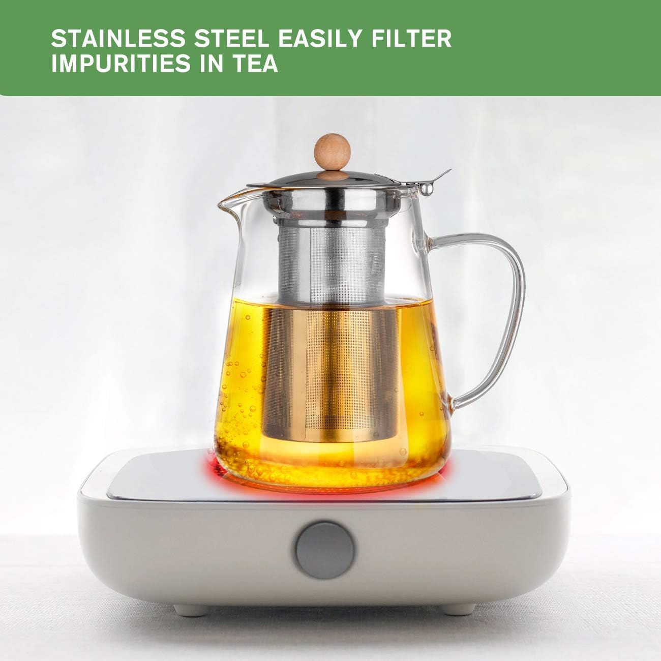 SUMETAS Glass Teapot: Brew Loose Leaf Tea Perfectly