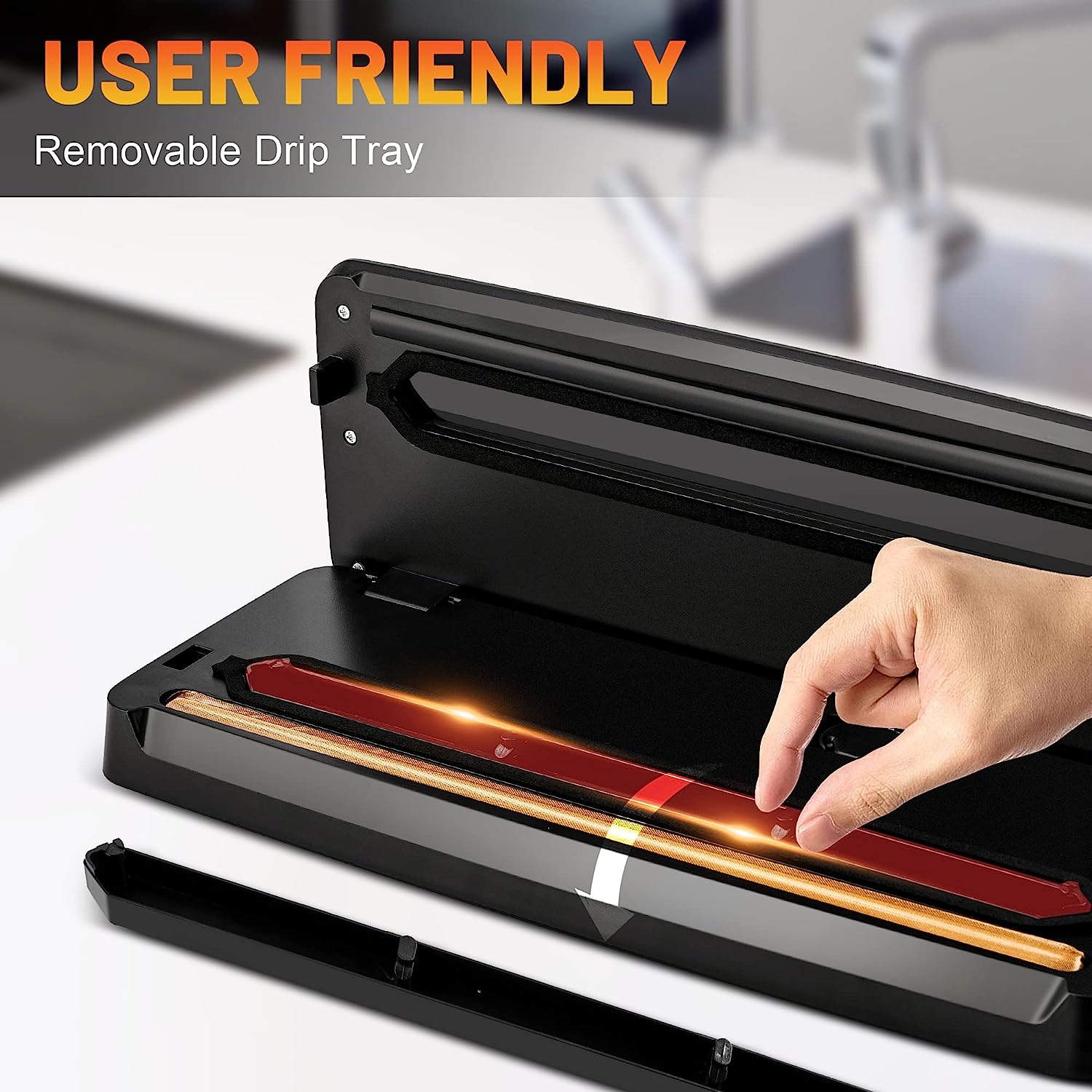 SUMETAS Food Vacuum Sealer - Dry & Moist Modes for Preservation and Storage with 10 Bags