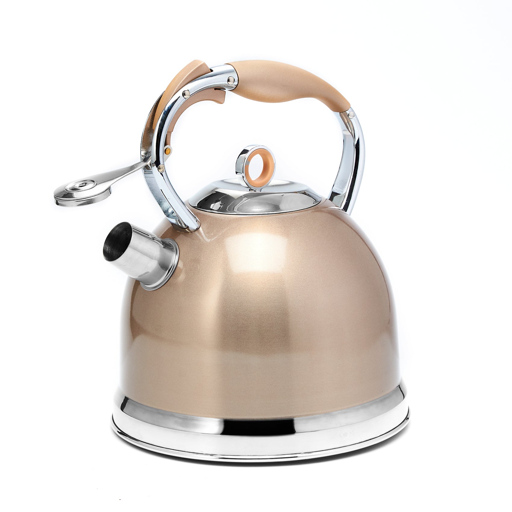 3L Gas Stove/Induction Cooker Whistle Kettle-Swan Kettle Champagne