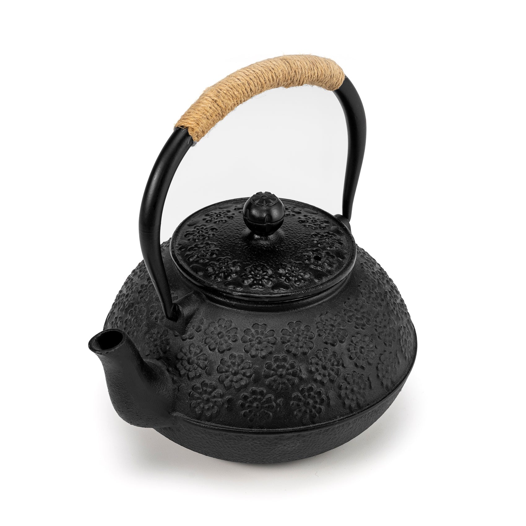 Cast Iron Teapot Tetsubin Tea Kettle (1200ML, Black)